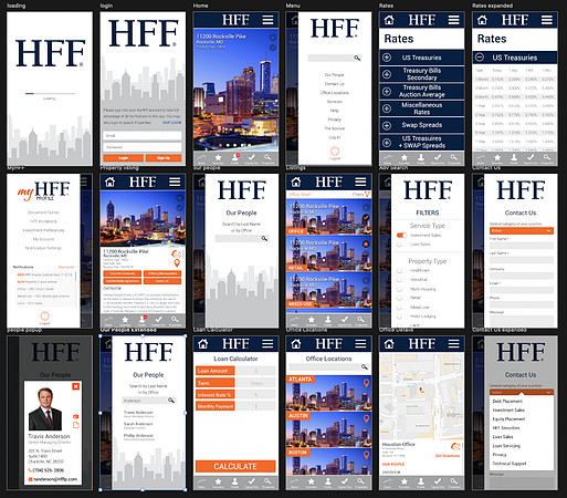App mockups